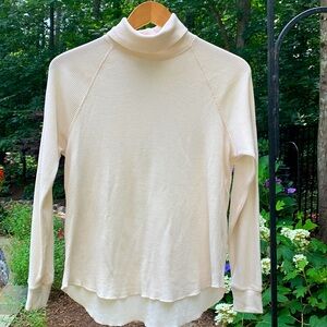 EUC EVERLANE Organic Cotton Waffle Knot Turtleneck Medium